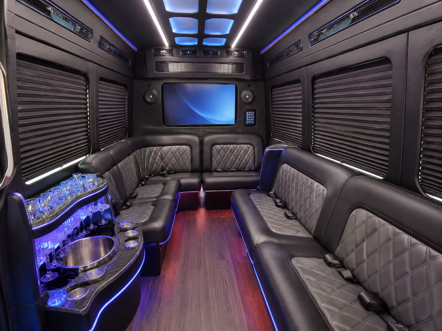 montgomery party bus interior
